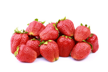 Strawberries isolated on white background with clipping path	