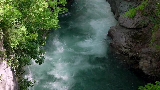 Passer, Gilf, Meran, South Tyrol, Italy. Wild Mountain River.