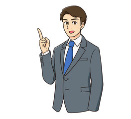 指差しするビジネスマン
