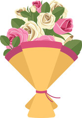 Flower bouquet clipart design illustration