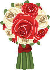 Flower bouquet clipart design illustration
