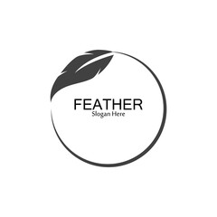 Feather logo vector template