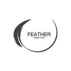 Feather logo vector template