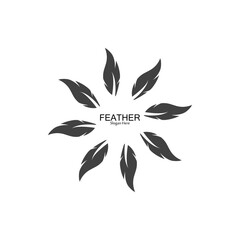 Fototapeta na wymiar Feather logo vector template
