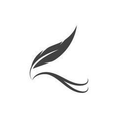 Obraz na płótnie Canvas Feather logo vector template