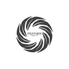 Feather logo vector template