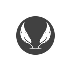 Feather logo vector template