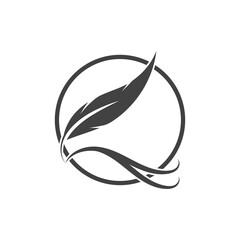 Fototapeta premium Feather logo vector template