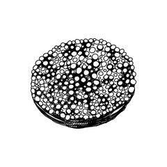 Chocolate jazzies, retro hand drawn vector illustration.