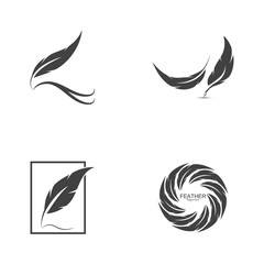 Fototapeta premium Feather logo vector template