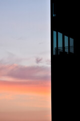modern architecture with sun reflections