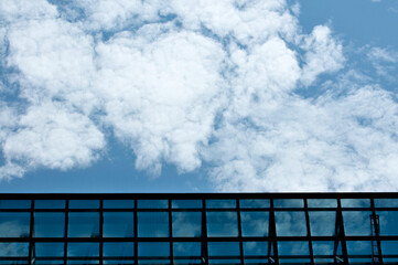 modern architecture with sun reflections