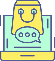 Unique Line Filled Icon