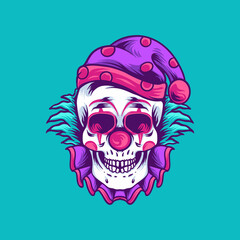 Skull Clown Illustration