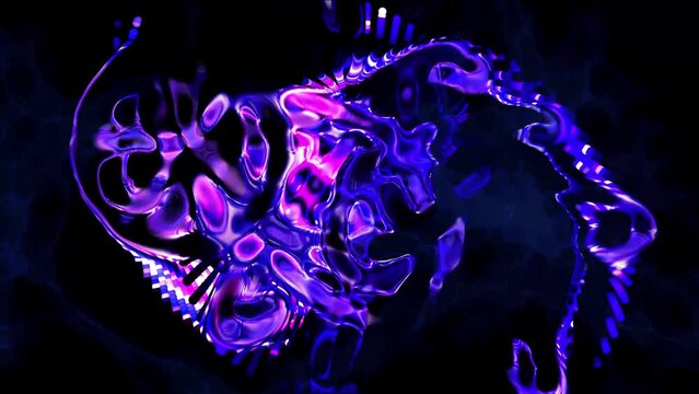 Liquid Fractual Background | Animation Modern Reflection Map Texture