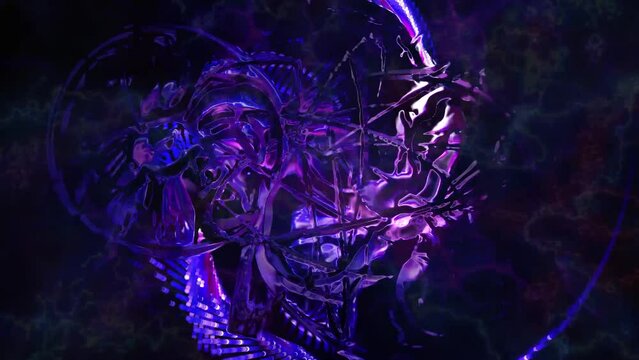 Liquid Fractual Background | Animation Modern Reflection Map Texture
