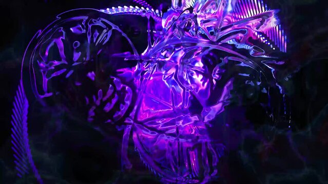 Liquid Fractual Background | Animation Modern Reflection Map Texture