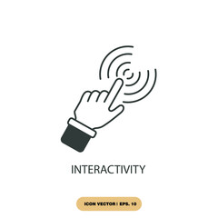interactivity icons  symbol vector elements for infographic web