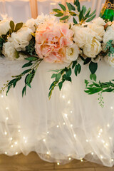 wedding bouquet on the table