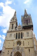 Cathedral of the Assumption of the Blessed Virgin Mary, landmark in Zagreb, Croatia.