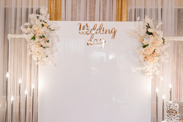 wedding bouquet on the table