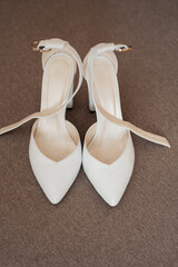 ballet shoes on a white background