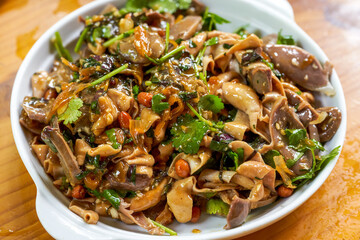 A delicious Chinese dish, cold goose innards