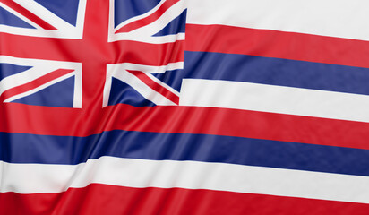 Hawaii flag blowing in the wind. Hawaiian Flag Full Page