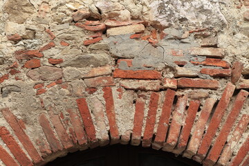 Weathered Brick Arch Detail in a Rural Village in Central Italy
