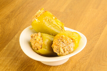 Bell Bulgarian pepper stuffed meat