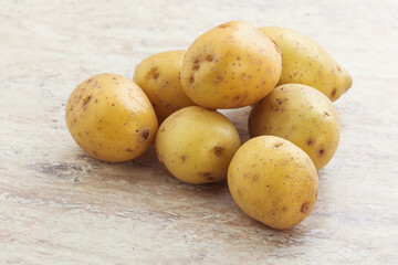 Raw small organic baby potato