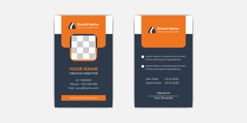 Professional minimal id card template design