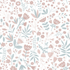 Print. Floral pattern in the small flower. 