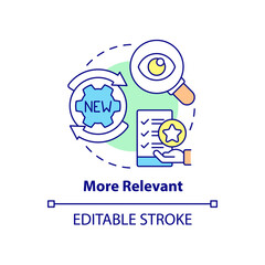 More relevant concept icon. Implement new strategy. Benefit of workplace adaptability abstract idea thin line illustration. Isolated outline drawing. Editable stroke. Arial, Myriad Pro-Bold fonts used