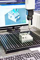 Coordinate measuring machine with monitor