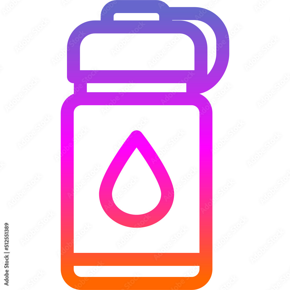 Sticker water bottles icon