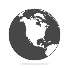 Obraz premium Globe flat design style on white background