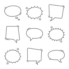 Collection of speech bubbles isolated