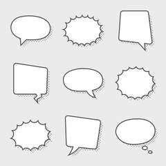 Collection of speech bubbles isolated