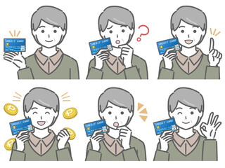 クレジットカードに関する色々　中年男性（私服）