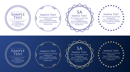 天体をイメージしたフレーム。おしゃれな見出し。豪華なフレーム。