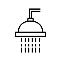 Shower symbol in flat design. Vector.