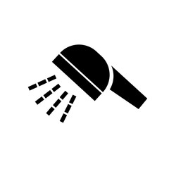 Shower head and water. Shower facilitie. Vector.