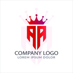 Letter a logo linear branding style Free Vector