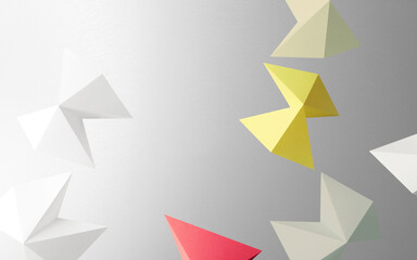 Geometric shapes made paper, texture background