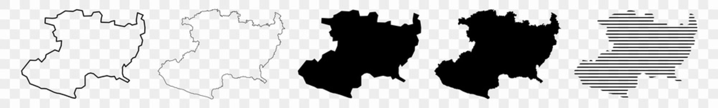 Michoac&aacute;n Map Black | State Border | Mexico | Mexican | Federal Entity | America | Transparent Isolated | Variations