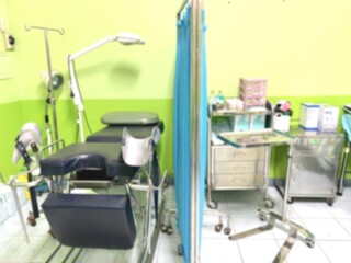 Medical equipment blurred background, 19 June 2022, Buriram province.