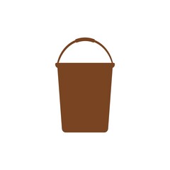 Water bucket icon isolated on white background
