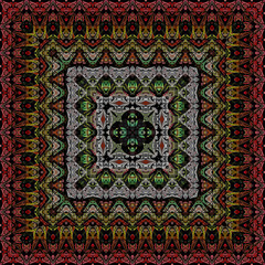 3d effect - abstract square geometric fractal pattern 