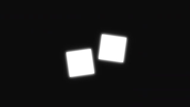 Simple animation. Four blocks falling and rotating in 60fps high resolution.